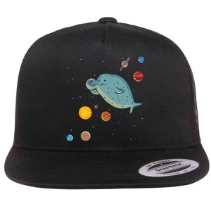 Space Seal Exploring the Planets Stars and Solar System Flat Bill Trucker Hat