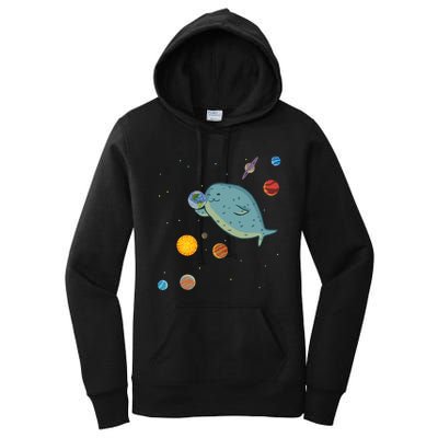 Space Seal Exploring the Planets Stars and Solar System Women's Pullover Hoodie