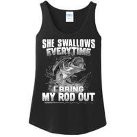 She Swallows Everytime I Bring My Rod Out Funny Fishing Ladies Essential Tank