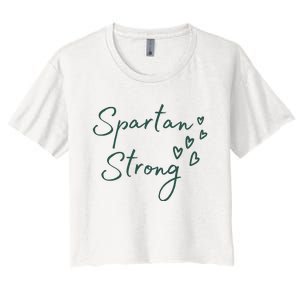 Spartan Strong East Lansing Women's Crop Top Tee