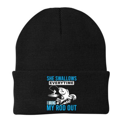 She Swallows Every Time I Bring Out My Rod Funny Fishing Beanie