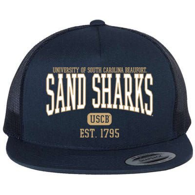 Sand Sharks Est Date Gift Flat Bill Trucker Hat