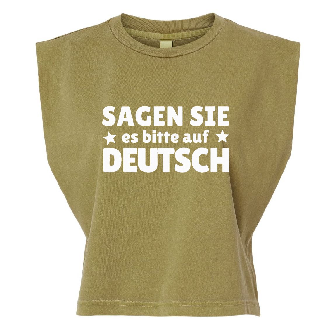 Sagen Sie Es Bitte Auf Deutsch German Teacher Garment-Dyed Women's Muscle Tee