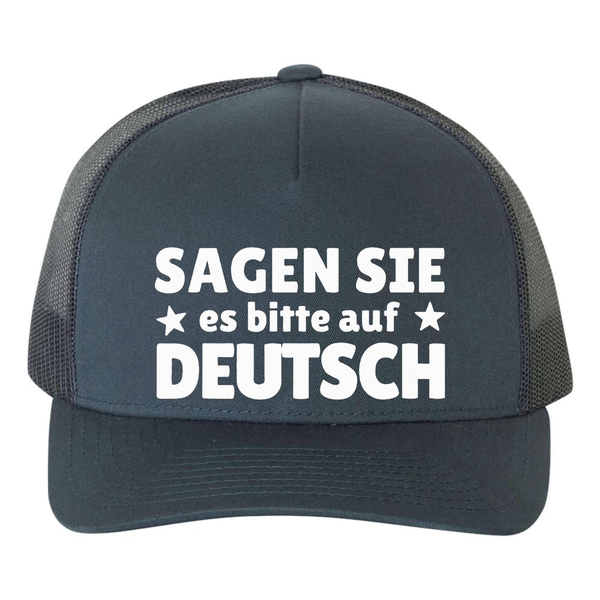 Sagen Sie Es Bitte Auf Deutsch German Teacher Yupoong Adult 5-Panel Trucker Hat