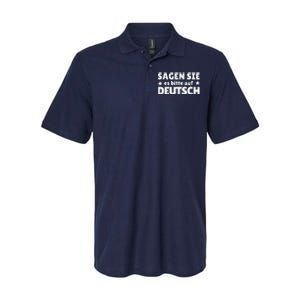 Sagen Sie Es Bitte Auf Deutsch German Teacher Softstyle Adult Sport Polo