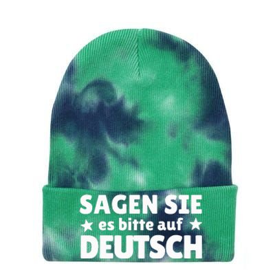 Sagen Sie Es Bitte Auf Deutsch German Teacher Tie Dye 12in Knit Beanie