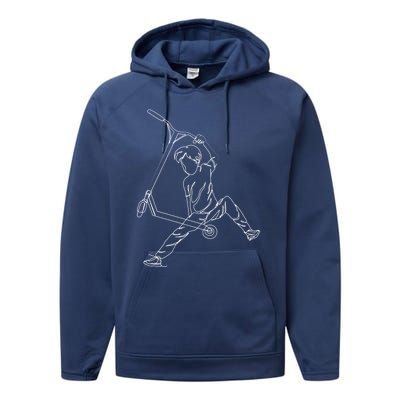 Scooter Stunt Egiftscooter Gift Performance Fleece Hoodie