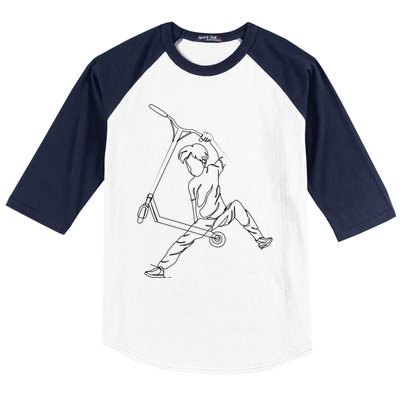 Scooter Stunt Egiftscooter Gift Baseball Sleeve Shirt