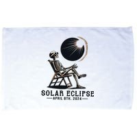 Skeleton Solar Eclipse April 8th 2024 America Microfiber Hand Towel