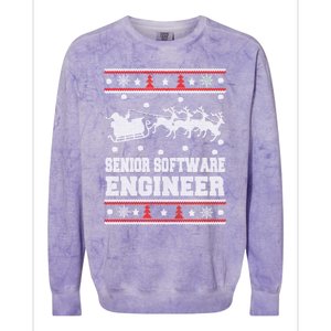 Senior Software Engineer Ugly Christmas Colorblast Crewneck Sweatshirt