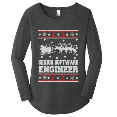 Senior Software Engineer Ugly Christmas Women's Perfect Tri Tunic Long Sleeve Shirt
