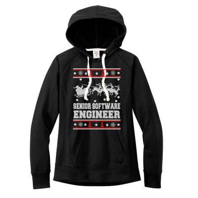 Senior Software Engineer Ugly Christmas Women's Fleece Hoodie