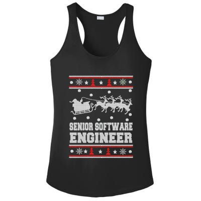 Senior Software Engineer Ugly Christmas Ladies PosiCharge Competitor Racerback Tank