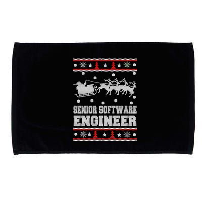 Senior Software Engineer Ugly Christmas Microfiber Hand Towel