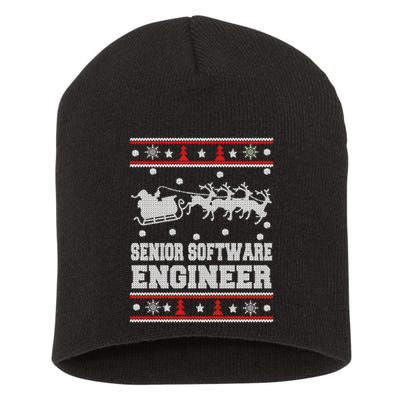 Senior Software Engineer Ugly Christmas Short Acrylic Beanie