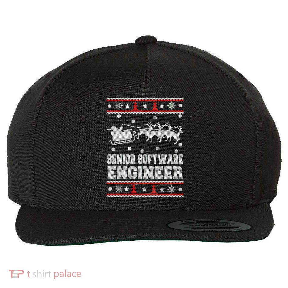Senior Software Engineer Ugly Christmas Wool Snapback Cap