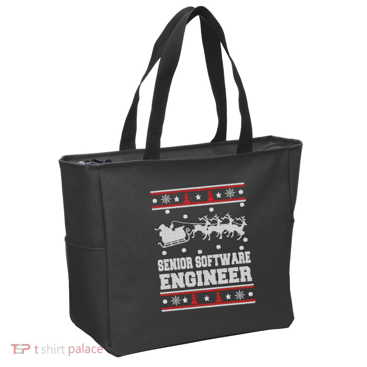 Senior Software Engineer Ugly Christmas Zip Tote Bag