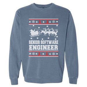 Senior Software Engineer Ugly Christmas Garment-Dyed Sweatshirt