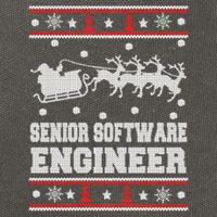 Senior Software Engineer Ugly Christmas Cotton Canvas Backpack