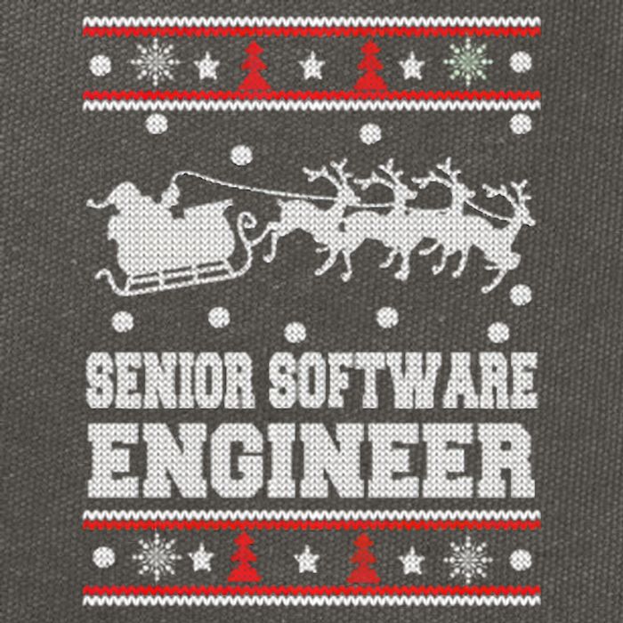 Senior Software Engineer Ugly Christmas Cotton Canvas Backpack