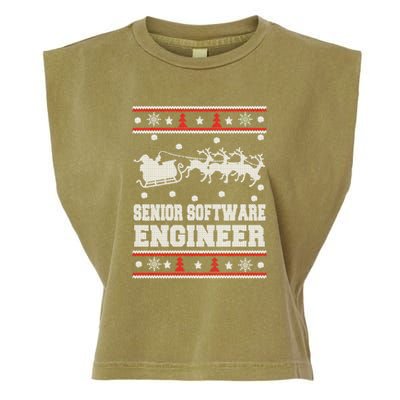 Senior Software Engineer Ugly Christmas Garment-Dyed Women's Muscle Tee