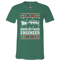 Senior Software Engineer Ugly Christmas V-Neck T-Shirt