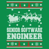 Senior Software Engineer Ugly Christmas Button