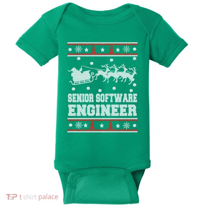 Senior Software Engineer Ugly Christmas Baby Bodysuit