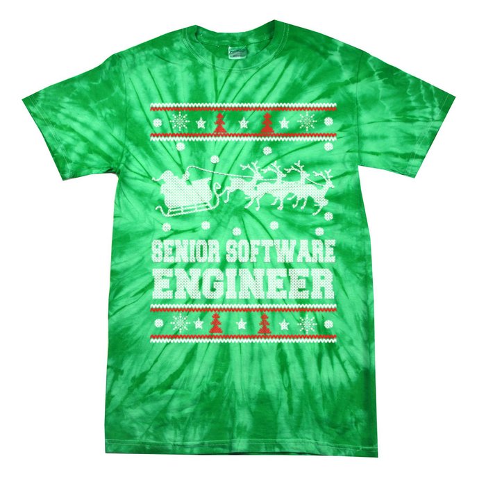 Senior Software Engineer Ugly Christmas Tie-Dye T-Shirt