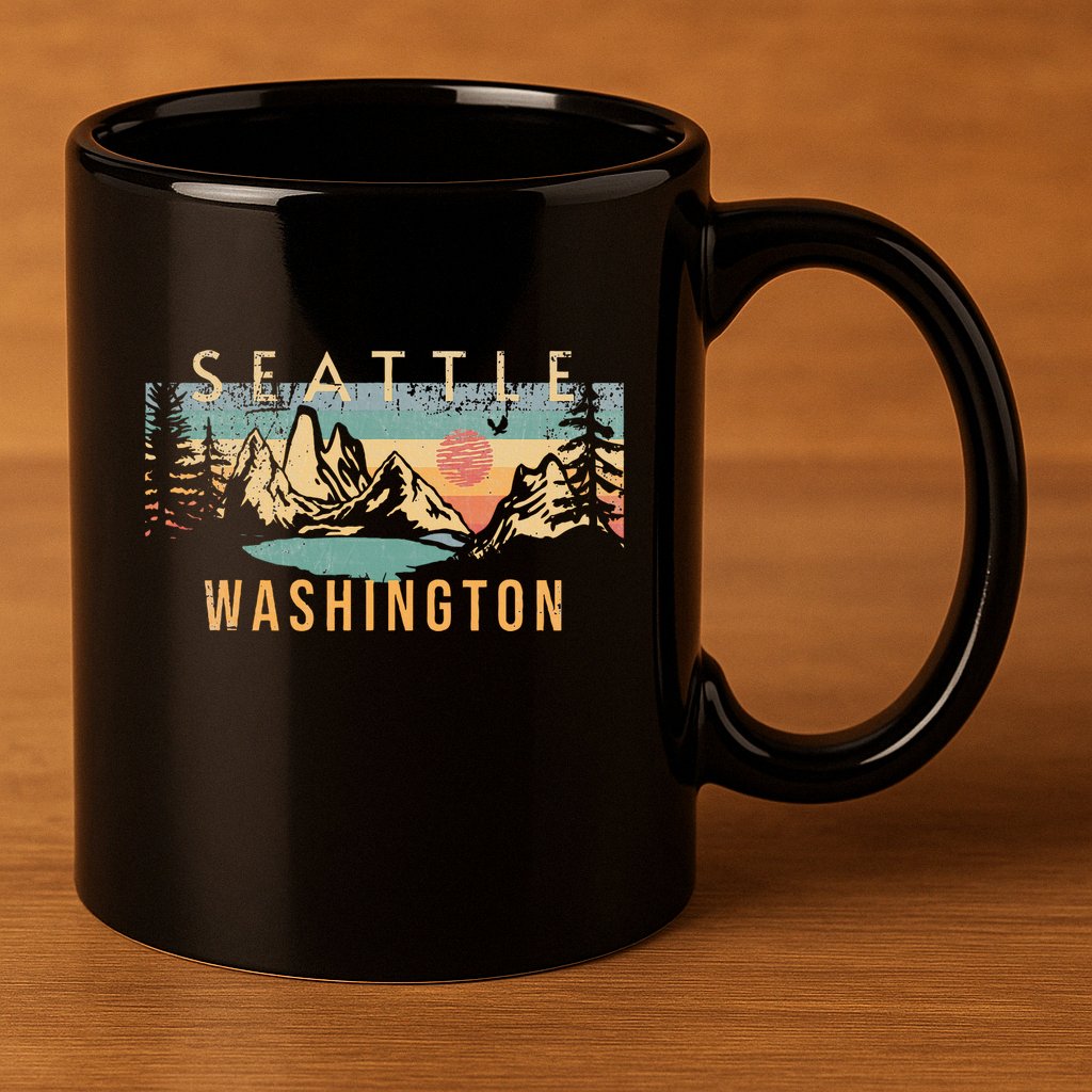 Seattle 11oz C Handle Ceramic Mug