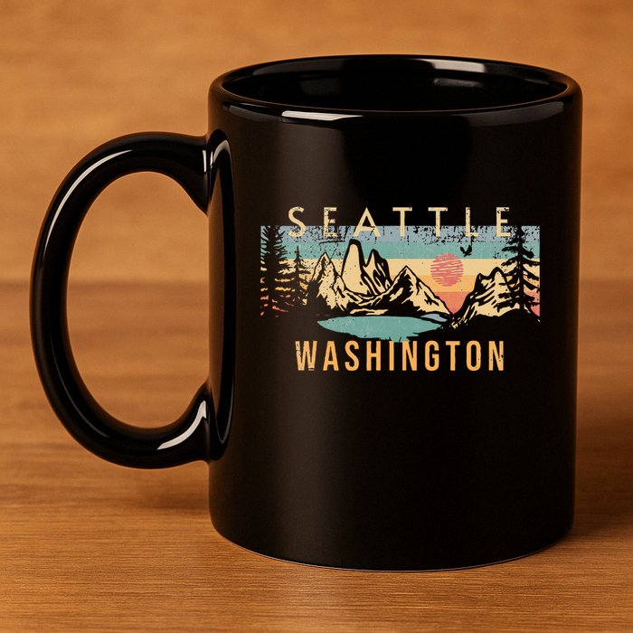 Seattle 11oz C Handle Ceramic Mug