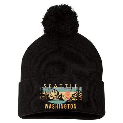 Seattle Pom Pom 12in Knit Beanie
