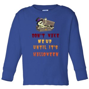 Spooky Skeletons Embrace The Fall Season Gift Toddler Long Sleeve Shirt