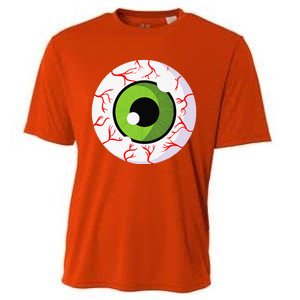 Spooky Scary Eyeball Funny Halloween Eyeball Cooling Performance Crew T-Shirt