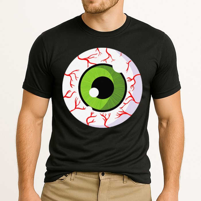 Spooky Scary Eyeball Funny Halloween Eyeball Cooling Performance Crew T-Shirt