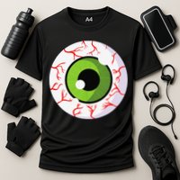 Spooky Scary Eyeball Funny Halloween Eyeball Cooling Performance Crew T-Shirt