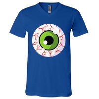 Spooky Scary Eyeball Funny Halloween Eyeball V-Neck T-Shirt