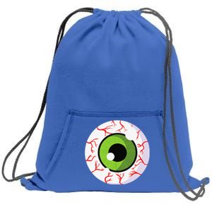 Spooky Scary Eyeball Funny Halloween Eyeball Sweatshirt Cinch Pack Bag