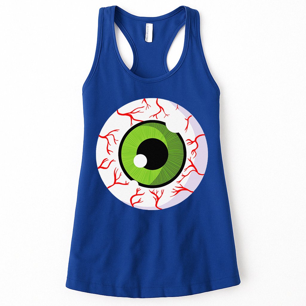 Spooky Scary Eyeball Funny Halloween Eyeball Womens Tank Top