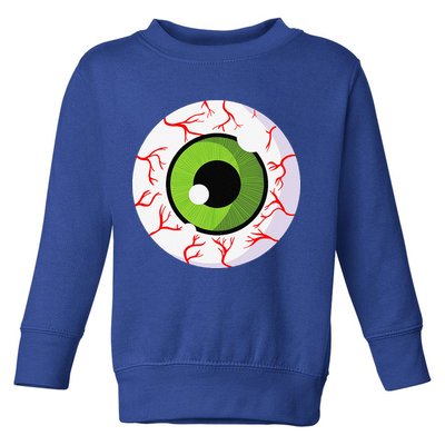 Spooky Scary Eyeball Funny Halloween Eyeball Toddler Sweatshirt