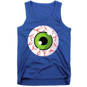 Spooky Scary Eyeball Funny Halloween Eyeball Tank Top