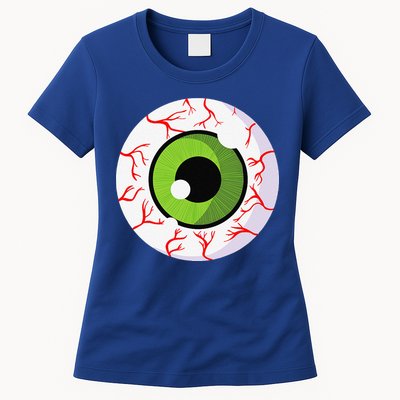 Spooky Scary Eyeball Funny Halloween Eyeball Womens T-Shirt