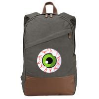 Spooky Scary Eyeball Funny Halloween Eyeball Cotton Canvas Backpack