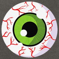 Spooky Scary Eyeball Funny Halloween Eyeball Cotton Canvas Backpack