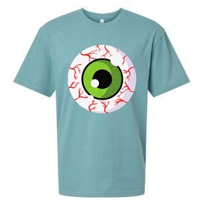 Spooky Scary Eyeball Funny Halloween Eyeball Sueded Cloud Jersey T-Shirt