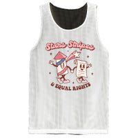 Stars Stripes & Equal Rights 4th Of July Retro Liberal Patriotic Americ Mesh Reversible Basketball Jersey Tank