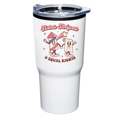 Stars Stripes & Equal Rights 4th Of July Retro Liberal Patriotic Americ Tumbler