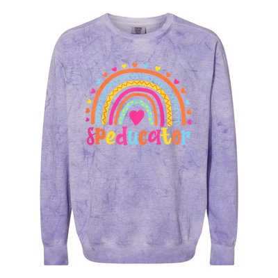 Speducator Special Education Teacher Sped Ed Gift Colorblast Crewneck Sweatshirt