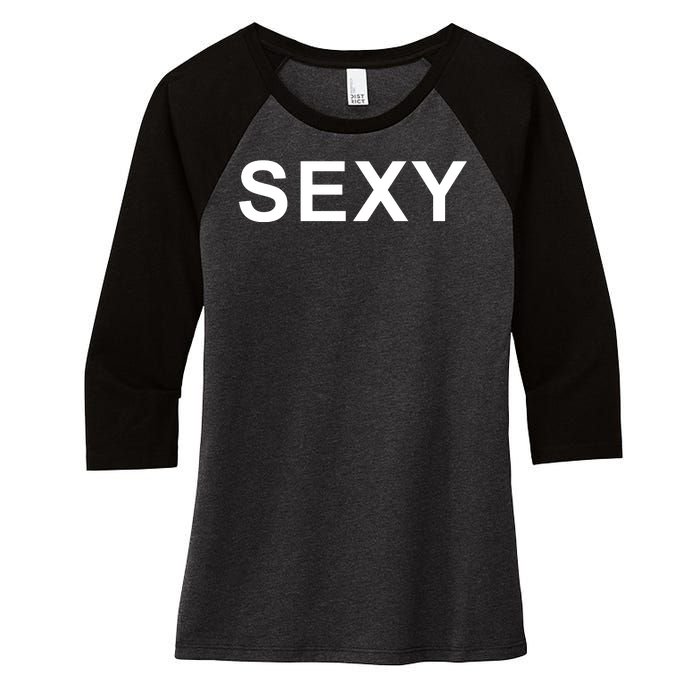 Sexy Women's Tri-Blend 3/4-Sleeve Raglan Shirt