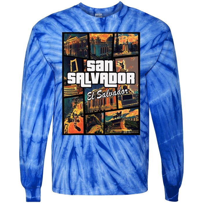 San Salvador El Salvador Capital Proud Tie-Dye Long Sleeve Shirt